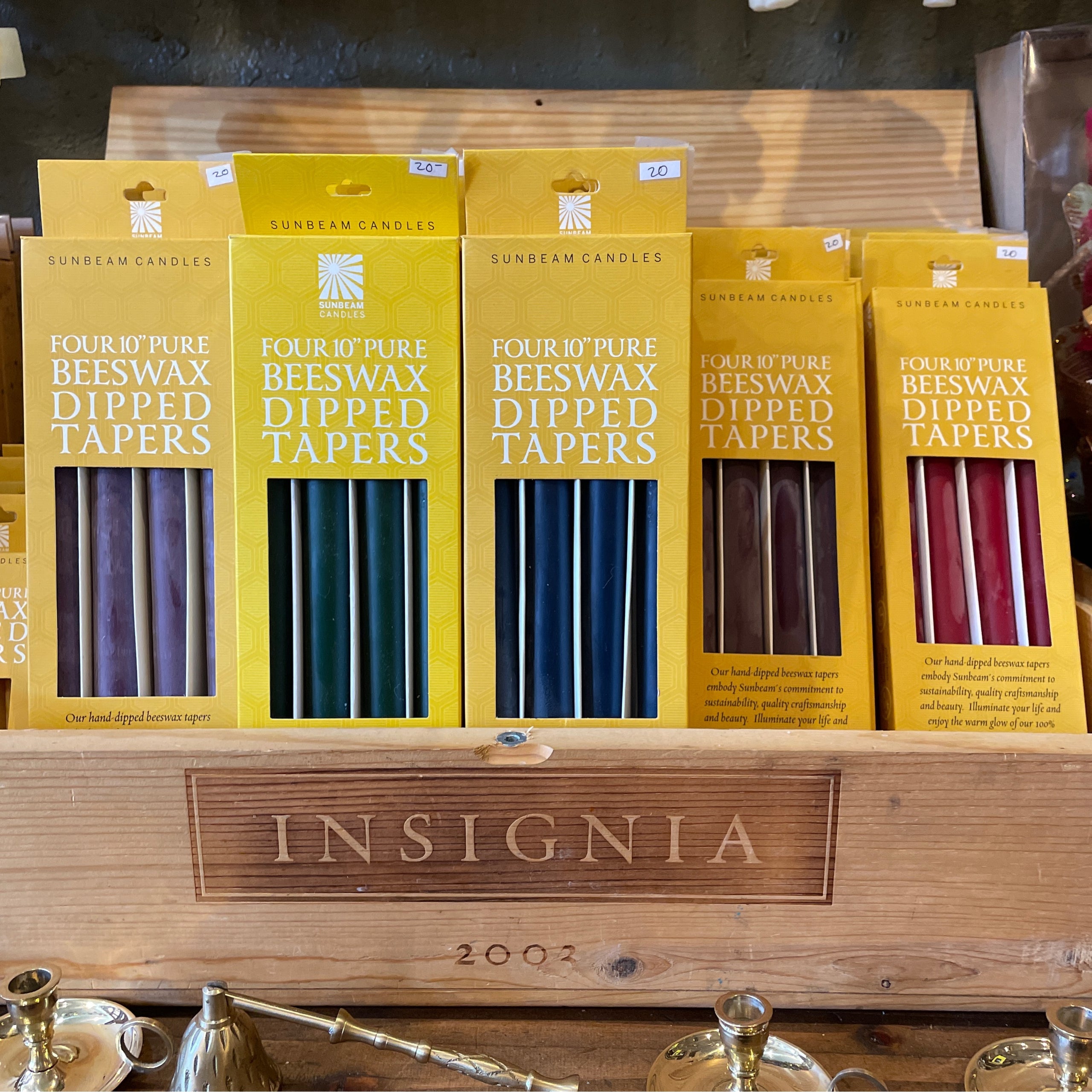 Sunbeam Beeswax 10" Tapers The Rustic Candle Company in Tucson, AZ